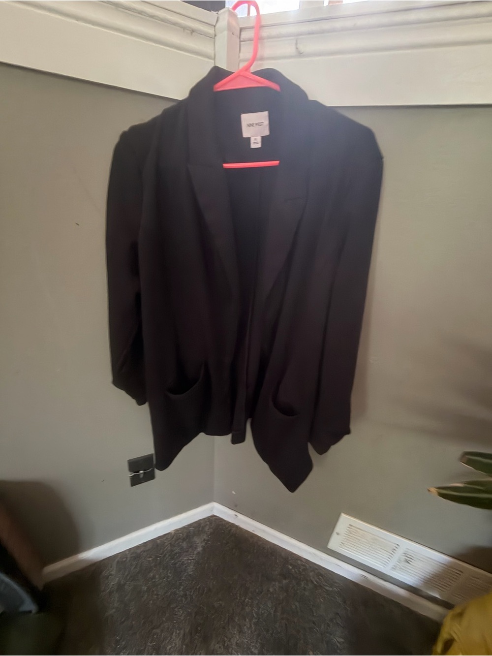 Nine West Black Open-Front Blazer with Pockets
